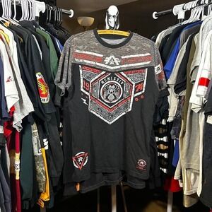 American vintage y2k ufc boxing emo grunge black and red streetwear tee Size M